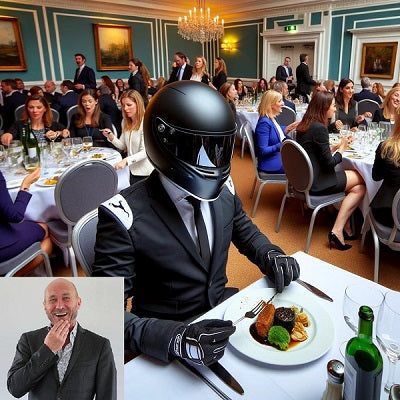 Perry McCarthy The Stig after dinner speaker, event speaker, motivational speaker, keynote speaker.